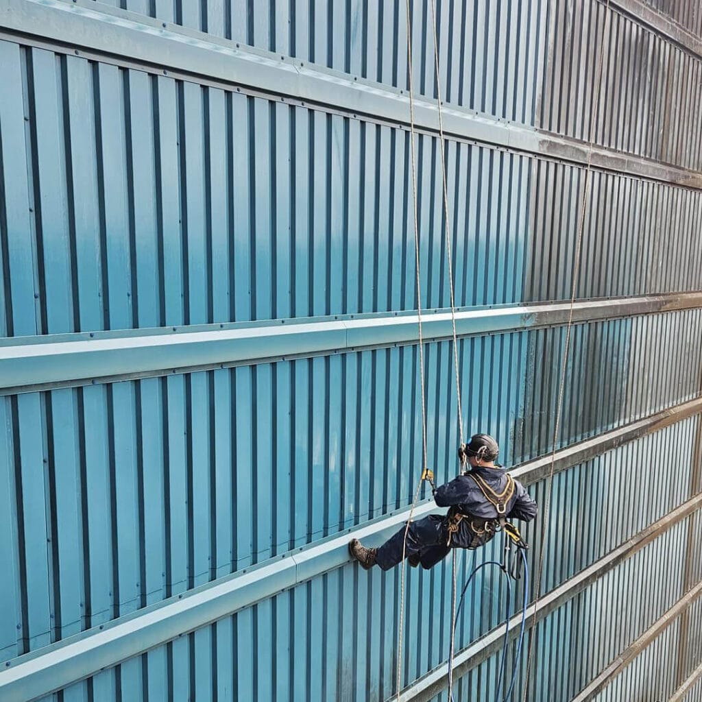 Rope Access industrial external cleaning by Dysin Access Solutions Birmingham